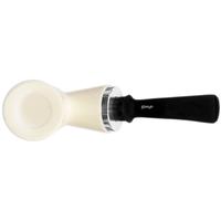IMP Meerschaum Smooth Reverse Calabash Poker with Silver (with Case)