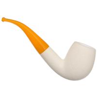 IMP Meerschaum Rusticated Bent Billiard (with Case)