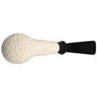 IMP Meerschaum Partially Rusticated Bent Billiard (with Case)
