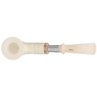 IMP Meerschaum Partially Rusticated Poker with Silver (with Case)