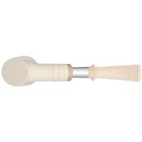 IMP Meerschaum Partially Rusticated Poker with Silver (with Case)