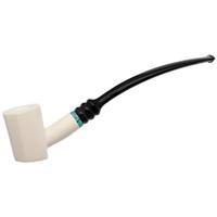 IMP Meerschaum Paneled Smooth Poker with Silver (with Case and Churchwarden Stem)