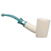 IMP Meerschaum Paneled Smooth Poker with Silver (with Case and Churchwarden Stem)