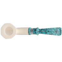 IMP Meerschaum Paneled Smooth Poker with Silver (with Case and Churchwarden Stem)