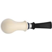IMP Meerschaum Spot Carved Bent Apple with Silver (with Case and Churchwarden Stem)