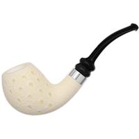 IMP Meerschaum Lattice Bent Egg with Silver (with Case)