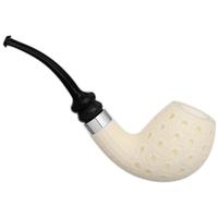 IMP Meerschaum Lattice Bent Egg with Silver (with Case)