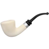 IMP Meerschaum Rusticated Bent Dublin with Silver (with Case)