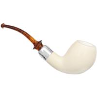 IMP Meerschaum Smooth Bent Egg with Silver (with Case)