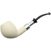 IMP Meerschaum Smooth Bent Apple with Silver (with Pocket Case)