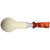 IMP Meerschaum Lattice Bent Egg with Silver (with Case)
