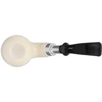 IMP Meerschaum Partially Rusticated Rhodesian with Silver (with Case)