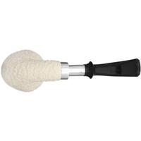 IMP Meerschaum Partially Rusticated Rhodesian with Silver (with Case)