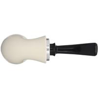 IMP Meerschaum Smooth Reverse Calabash Bent Billiard with Silver (with Case and Extra Stem)