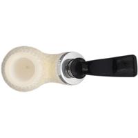 IMP Meerschaum Rusticated Reverse Calabash Bent Egg with Silver (with Pocket Case)