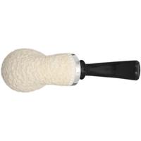 IMP Meerschaum Rusticated Reverse Calabash Bent Egg with Silver (with Pocket Case)