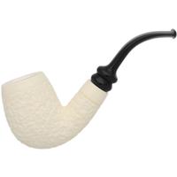 IMP Meerschaum Partially Rusticated Bent Billiard (with Case)