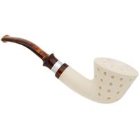 IMP Meerschaum Lattice Bent Dublin with Silver (with Case)