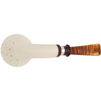 IMP Meerschaum Lattice Bent Dublin with Silver (with Case)