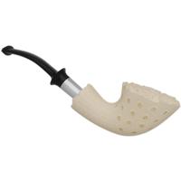 IMP Meerschaum Lattice Bent Dublin with Silver (with Case)