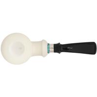 IMP Meerschaum Smooth Bent Dublin with Silver (with Case and Churchwarden Stem)