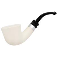 IMP Meerschaum Smooth Bent Dublin with Silver (with Case)