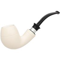 IMP Meerschaum Smooth Bent Brandy with Silver (with Case)