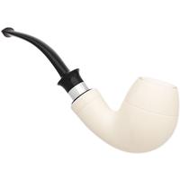 IMP Meerschaum Smooth Bent Brandy with Silver (with Case)