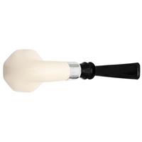 IMP Meerschaum Smooth Paneled Bent Egg with Silver (with Case)