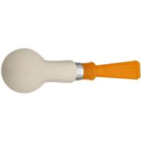 IMP Meerschaum Smooth Bent Apple with Silver (with Case and Churchwarden Stem)