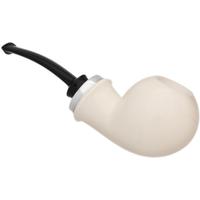 IMP Meerschaum Smooth Reverse Calabash Bent Apple with Silver (with Case)