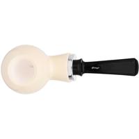 IMP Meerschaum Smooth Reverse Calabash Bent Apple with Silver (with Case)