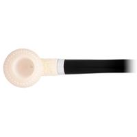 IMP Meerschaum Rusticated Bent Dublin Churchwarden with Silver (with Case)