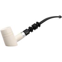 IMP Meerschaum Smooth Poker with Silver (with Churchwarden Stem and Case)