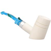 IMP Meerschaum Smooth Poker with Silver (with Churchwarden Stem and Case)