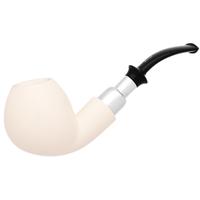 IMP Meerschaum Smooth Bent Egg with Silver (with Case)