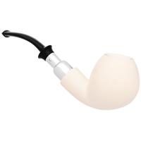 IMP Meerschaum Smooth Bent Egg with Silver (with Case)