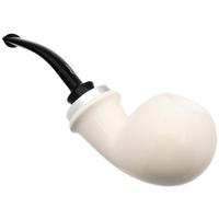 IMP Meerschaum Smooth Reverse Calabash Bent Apple with Silver (with Pocket Case)