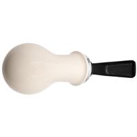IMP Meerschaum Smooth Reverse Calabash Bent Apple with Silver (with Pocket Case)