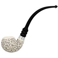 IMP Meerschaum Rusticated Bent Apple with Silver (with Case)