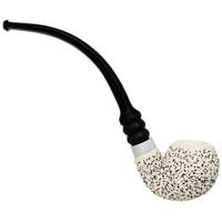 IMP Meerschaum Rusticated Bent Apple with Silver (with Case)