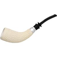 IMP Meerschaum Rusticated Horn with Silver (with Case)