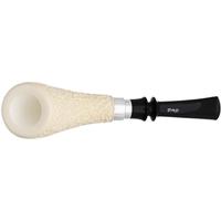 IMP Meerschaum Rusticated Horn with Silver (with Case)