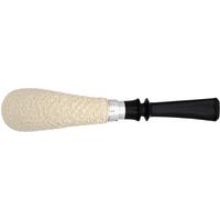 IMP Meerschaum Rusticated Horn with Silver (with Case)