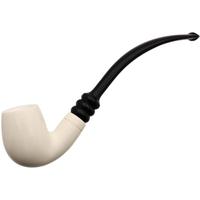 IMP Meerschaum Smooth Bent Billiard (with Case and Churchwarden Stem)