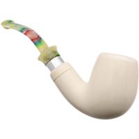 IMP Meerschaum Smooth Bent Billiard (with Case and Churchwarden Stem)