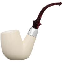 IMP Meerschaum Smooth Oom Paul with Silver (with Case)
