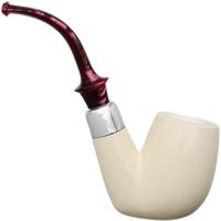 IMP Meerschaum Smooth Oom Paul with Silver (with Case)