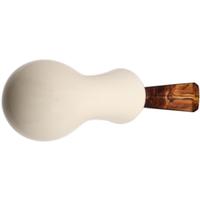 IMP Meerschaum Smooth Reverse Calabash Bent Egg with Silver (with Pocket Case)