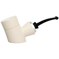 IMP Meerschaum Spot Carved Reverse Calabash Poker with Silver (with Pocket Case)